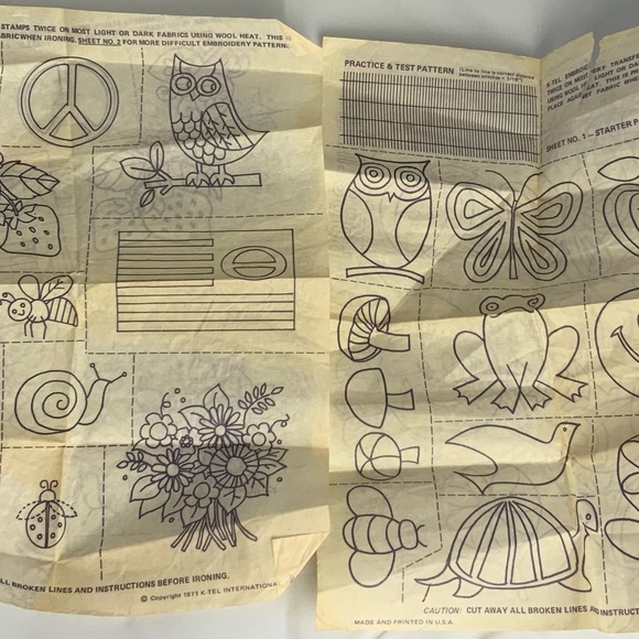 Aunt Martha’s 3 Vintage Cross Stitch Hot Iron Transfer Patterns - Picture 3 of 4